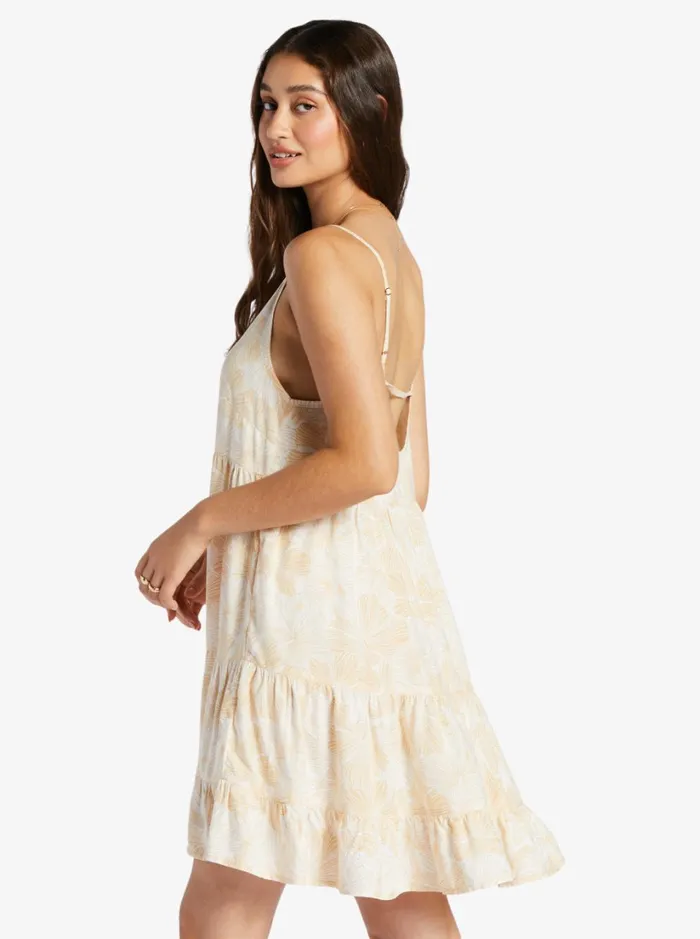Roxy Dresses Teen Dream Short Length Strappy Dress Tapioca Crazy Hibiscus 8211 Women