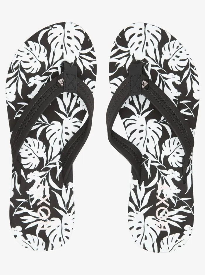 Roxy Flip Flops Vista Loreto FlipFlops Blackwhite 8211 Women