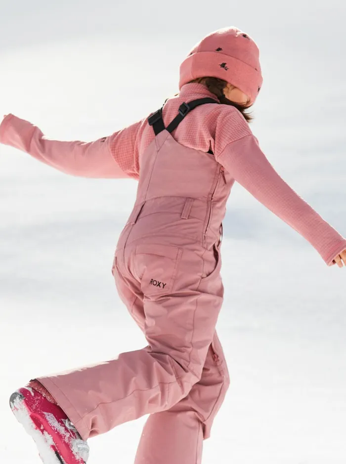 Roxy Girls Snow Girl039s 416 Non Stop Technical Snow Bib Pants Dusty Rose 8211 Women