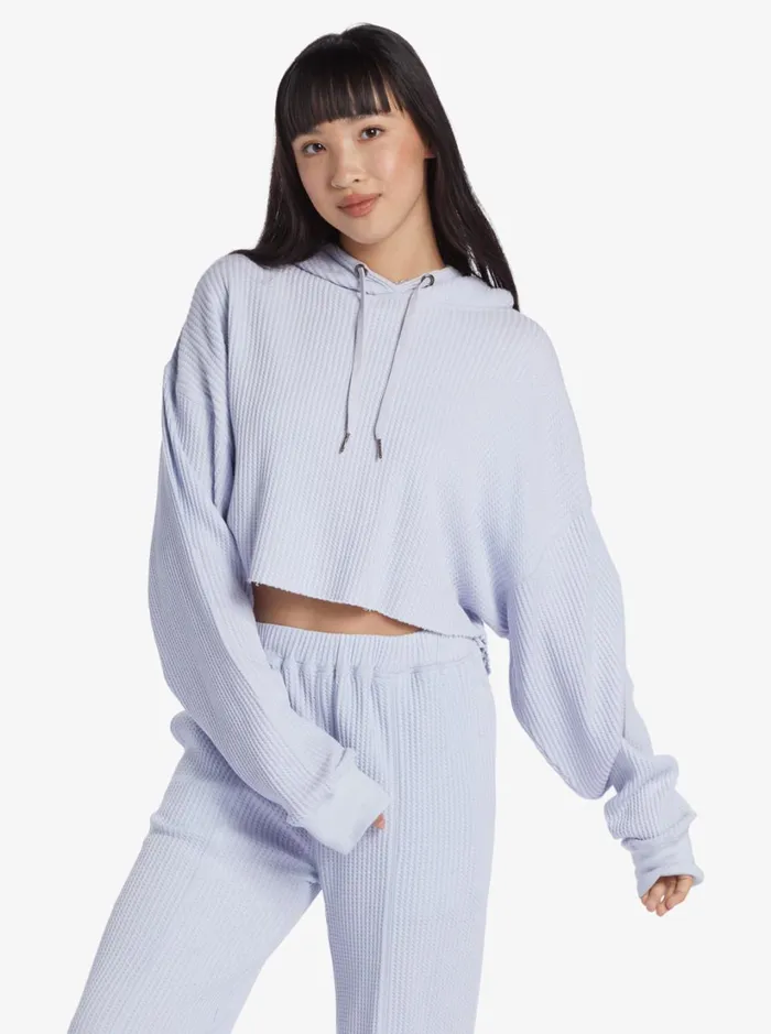 Roxy Jackets Chloe Kim Off Duty Crop Hoodie Pullover Sweatshirt Halogen Blue 8211 Women