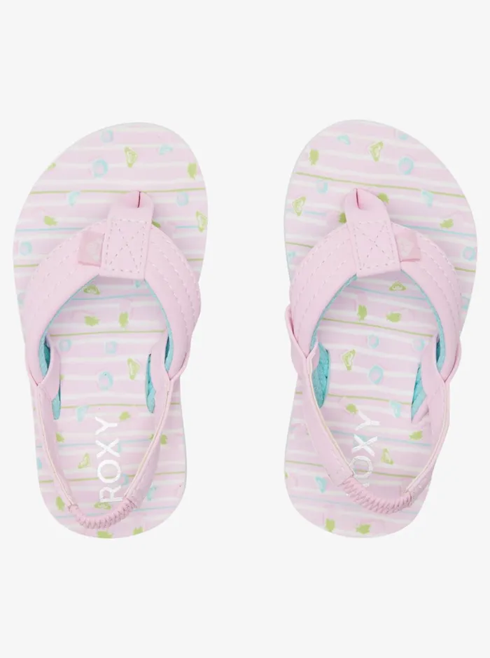 Roxy Shoes and Sandals Toddler039s Vista Loreto Sandals Whitelavender 8211 Women