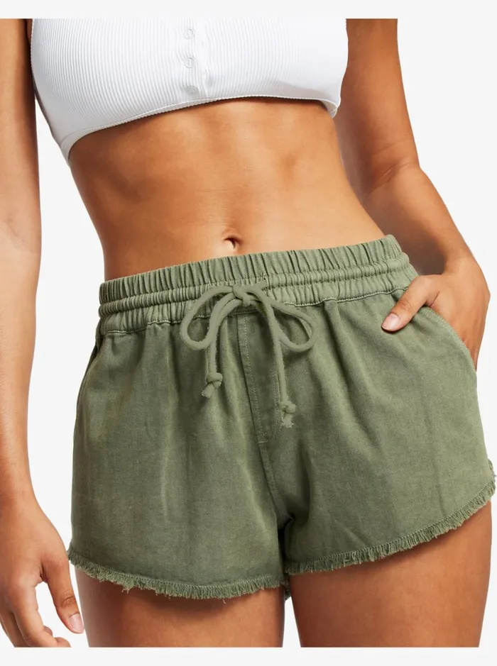 Roxy Shorts Scenic Route Elastic Shorts Deep Lichen Green 8211 Women