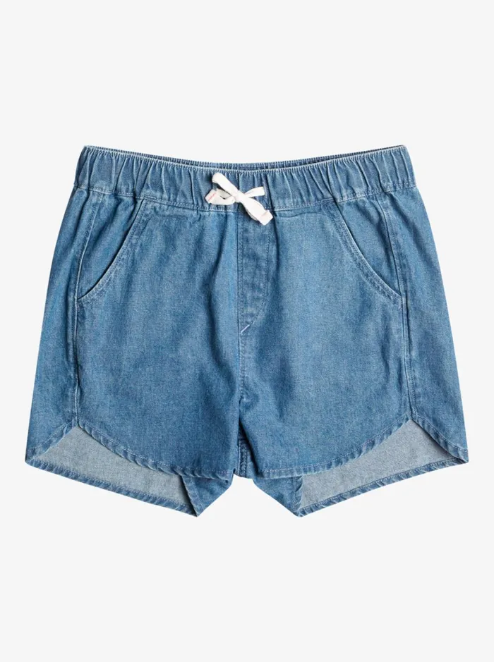 Roxy Skirts and Shorts Girl039s 416 Genial Moment Beach Shorts Medium Blue 8211 Women