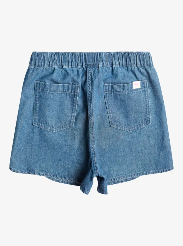 Roxy Skirts and Shorts Girl039s 416 Genial Moment Beach Shorts Medium Blue 8211 Women