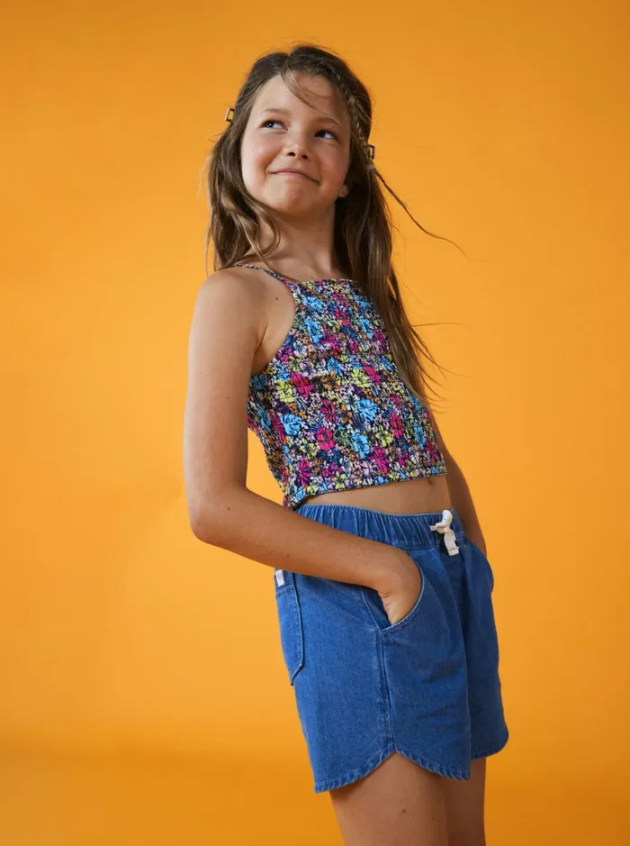Roxy Skirts and Shorts Girl039s 416 Genial Moment Beach Shorts Medium Blue 8211 Women