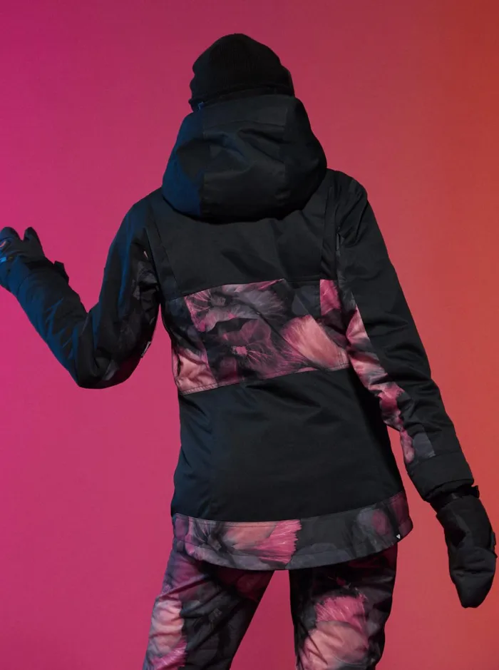 Roxy Snow Jackets Presence Parka Technical Snow Jacket True Black Pansy Pansy 8211 Women