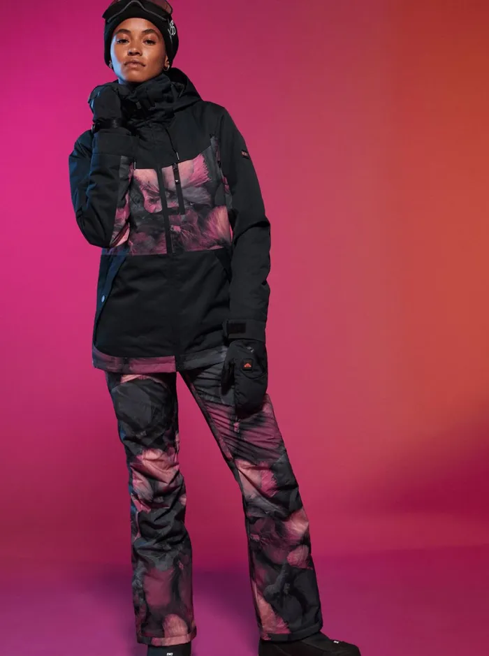 Roxy Snow Jackets Presence Parka Technical Snow Jacket True Black Pansy Pansy 8211 Women