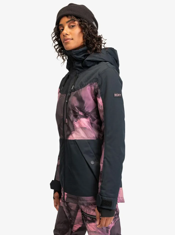 Roxy Snow Jackets Presence Parka Technical Snow Jacket True Black Pansy Pansy 8211 Women