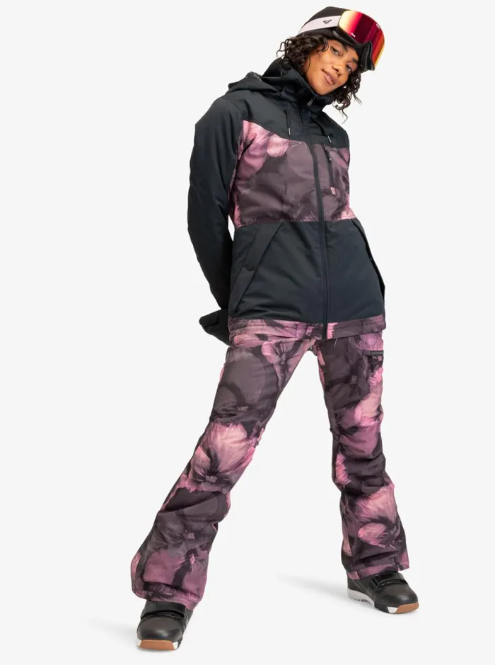 Roxy Snow Jackets Presence Parka Technical Snow Jacket True Black Pansy Pansy 8211 Women
