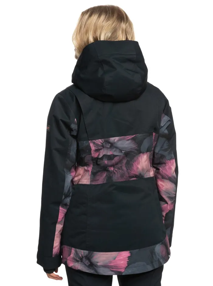 Roxy Snow Jackets Presence Parka Technical Snow Jacket True Black Pansy Pansy 8211 Women