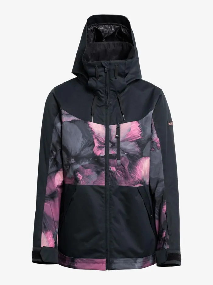 Roxy Snow Jackets Presence Parka Technical Snow Jacket True Black Pansy Pansy 8211 Women
