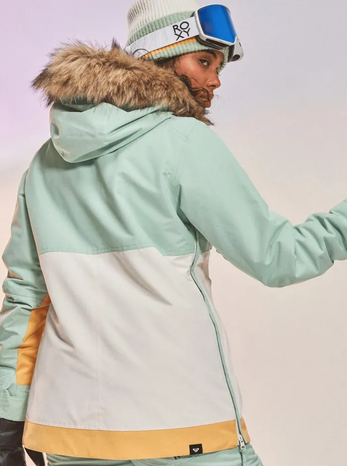 Roxy Snow Jackets Shelter Technical Snow Jacket Cameo Green 8211 Women