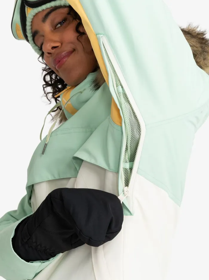Roxy Snow Jackets Shelter Technical Snow Jacket Cameo Green 8211 Women