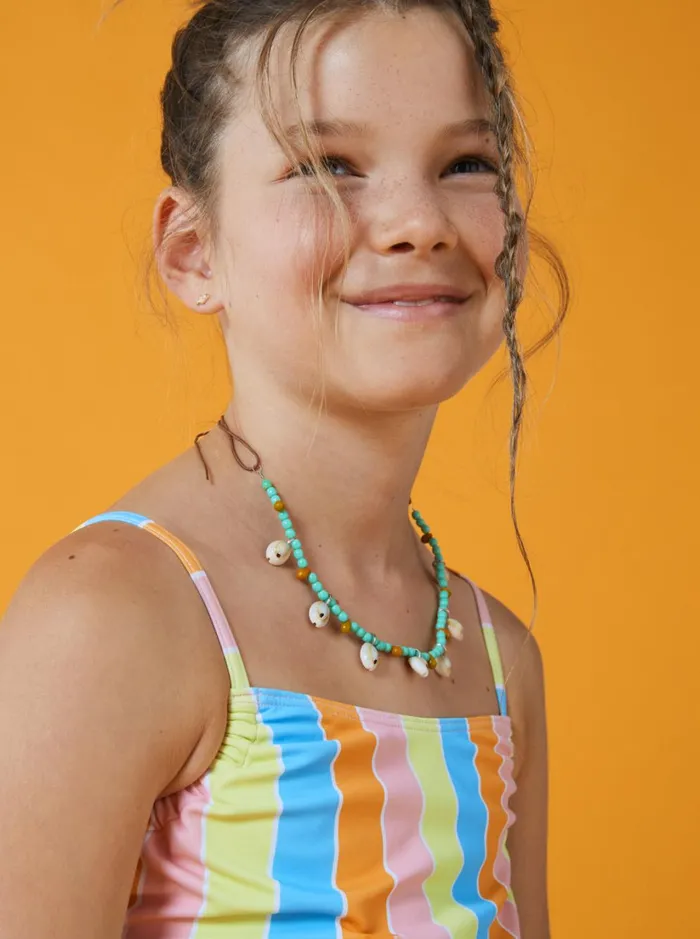 Roxy Swim Girl039s 416 Last In Paradise OnePiece Swimsuit For Girls Bachelor Button Rainbow Rays 8211 Women
