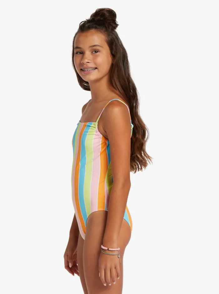 Roxy Swim Girl039s 416 Last In Paradise OnePiece Swimsuit For Girls Bachelor Button Rainbow Rays 8211 Women