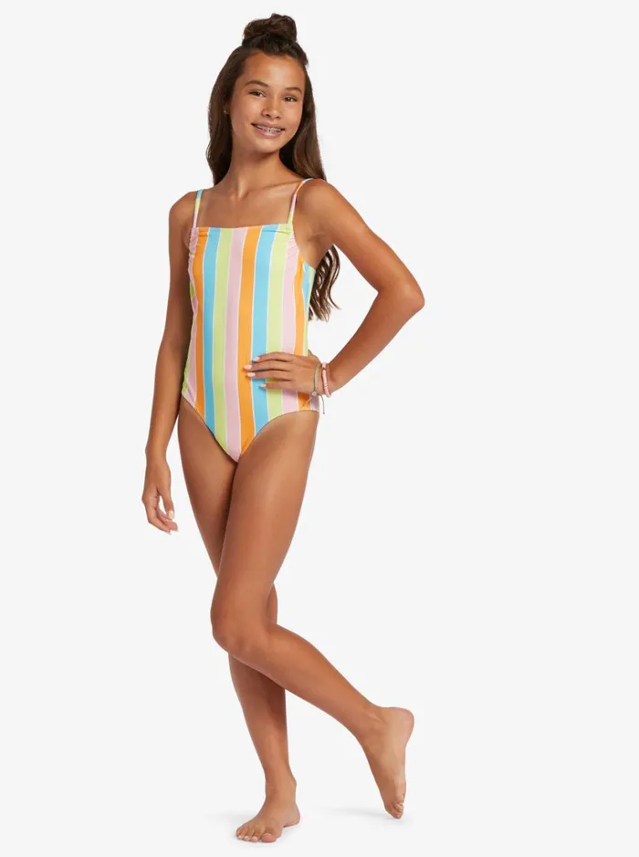 Roxy Swim Girl039s 416 Last In Paradise OnePiece Swimsuit For Girls Bachelor Button Rainbow Rays 8211 Women