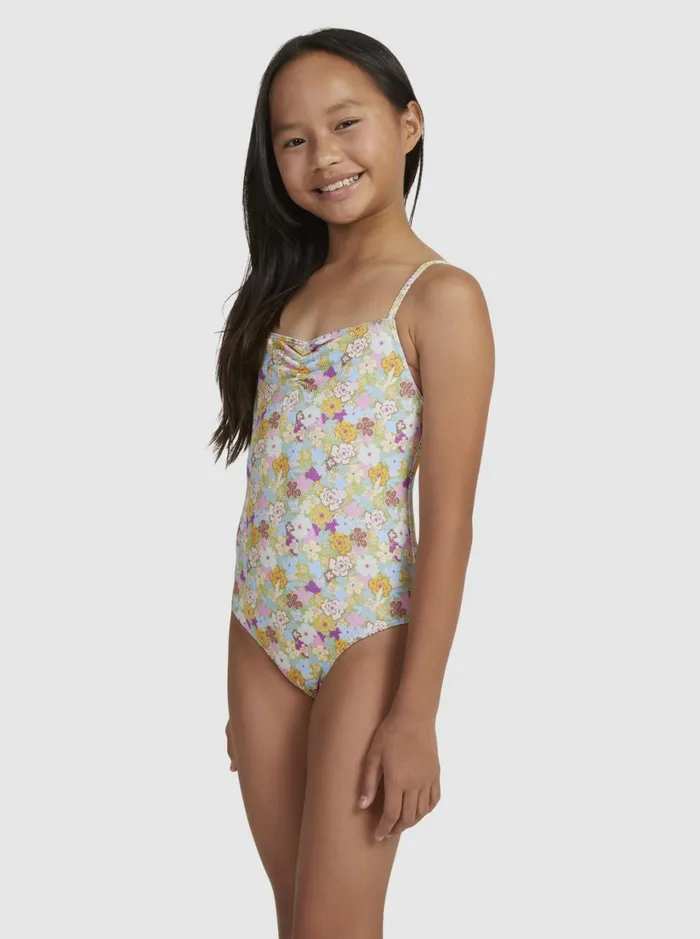 Roxy Swim Girl039s 716 Nostalgic Seaside OnePiece Swimsuit Fern Memories 8211 Women