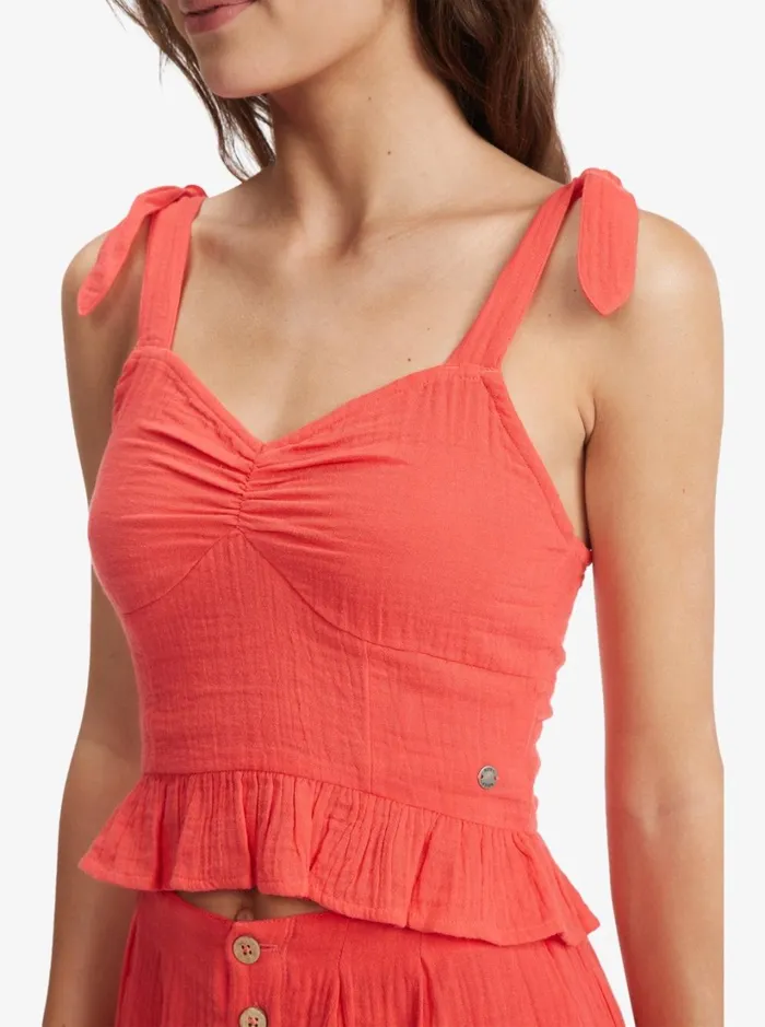 Roxy Tops Beyond Me Strappy Top Hibiscus 8211 Women