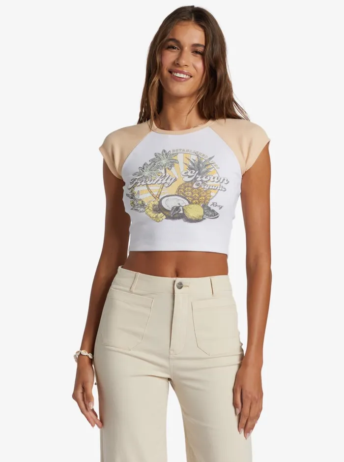 Roxy Tops Freshly Grown Sleeveless Muscle TShirt Hazelnut 8211 Women