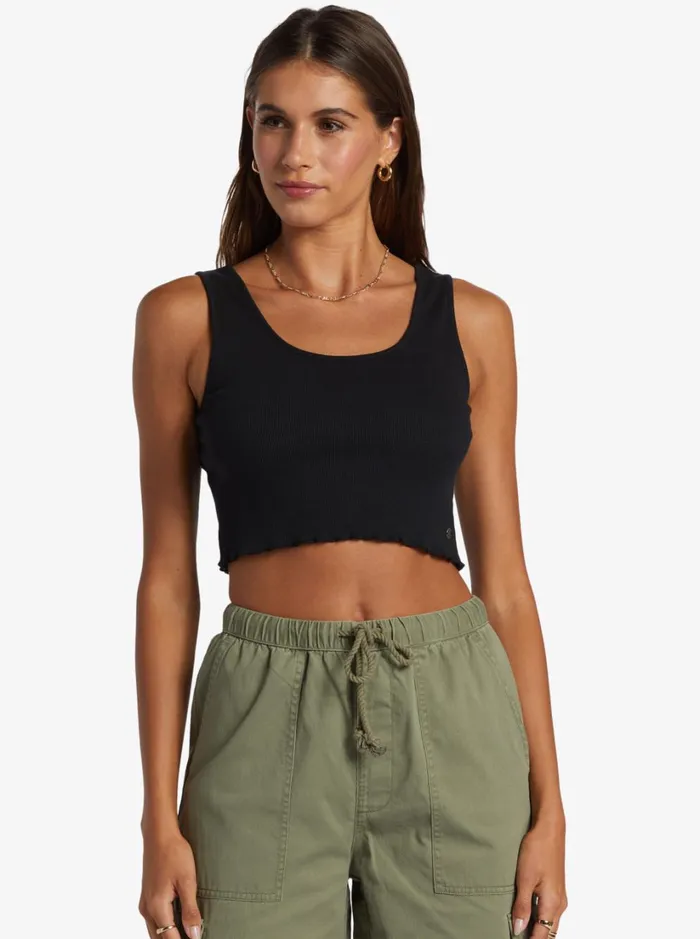 Roxy Tops Keep It Wavy Tank Top Anthracite 8211 Women