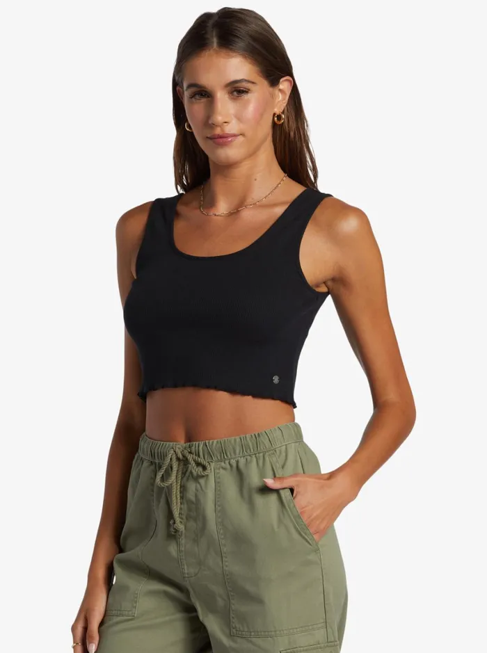 Roxy Tops Keep It Wavy Tank Top Anthracite 8211 Women