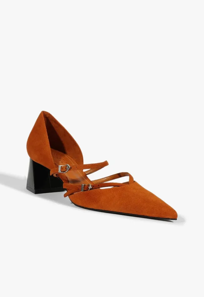 Rue Mid Pump Brown Women Schutz Shoes