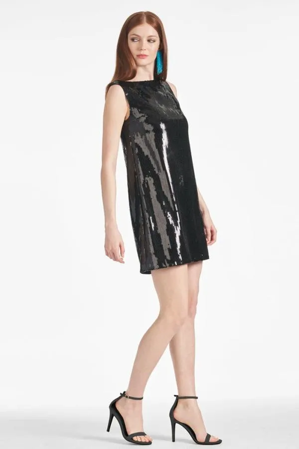 Sachin and Babi Addy Dress 8211 Black Sequins Black Sequins Women Open Back