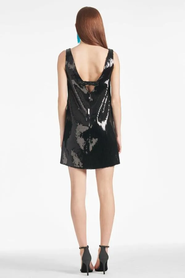 Sachin and Babi Addy Dress 8211 Black Sequins Black Sequins Women Open Back