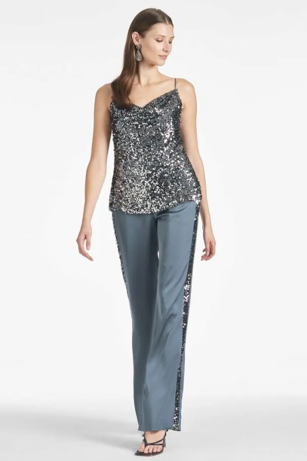 Sachin and Babi Jesse Top 8211 Gunmetal Gunmetal Women Matching Sets