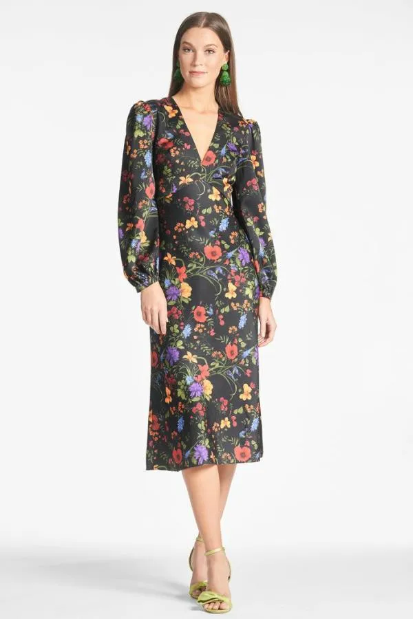 Sachin and Babi Lola Dress 8211 Noir Wildflower Noir Wildflower Women Midi