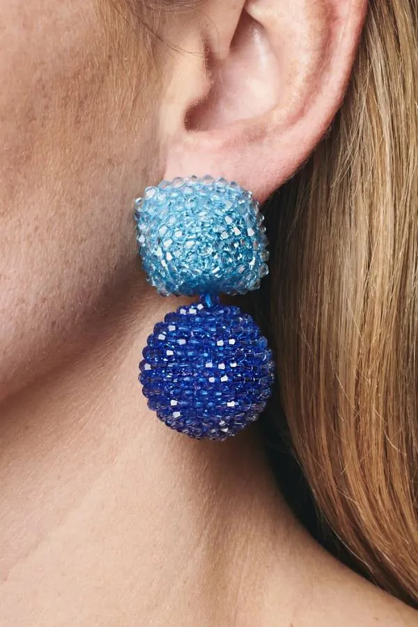 Sachin and Babi Lydia Earrings 8211 Faceted Beads Raspberry Ruby Women Earrings