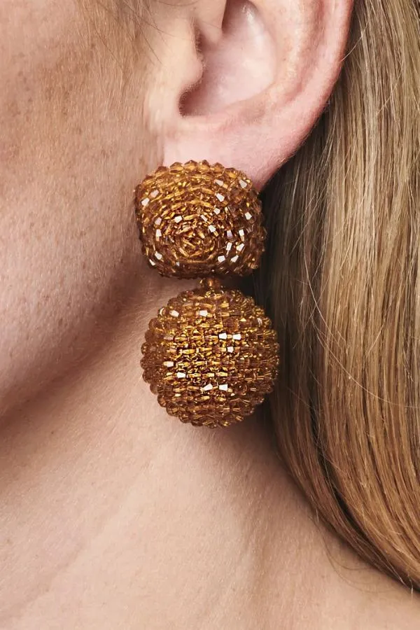 Sachin and Babi Lydia Earrings 8211 Faceted Beads Raspberry Ruby Women Earrings