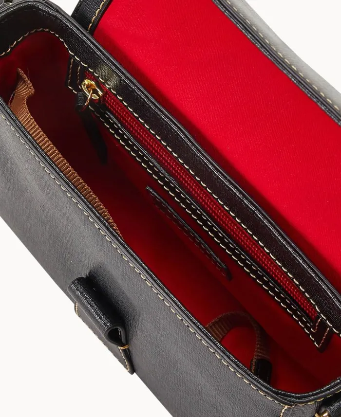 Saffiano Kyra Crossbody Black Woman Dooney and Bourke Crossbodies Saffiano Kyra Crossbody Black Woman Dooney and Bourke Crossbodies