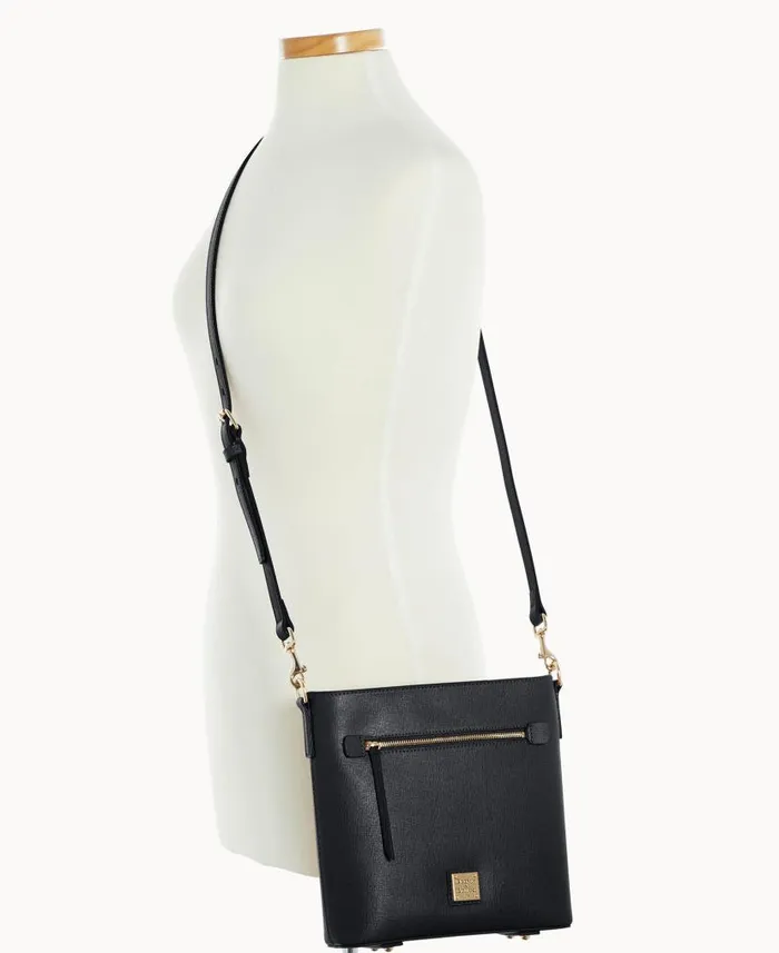 Saffiano Zip Crossbody Black Woman Dooney and Bourke Crossbodies Saffiano Zip Crossbody Black Woman Dooney and Bourke Crossbodies