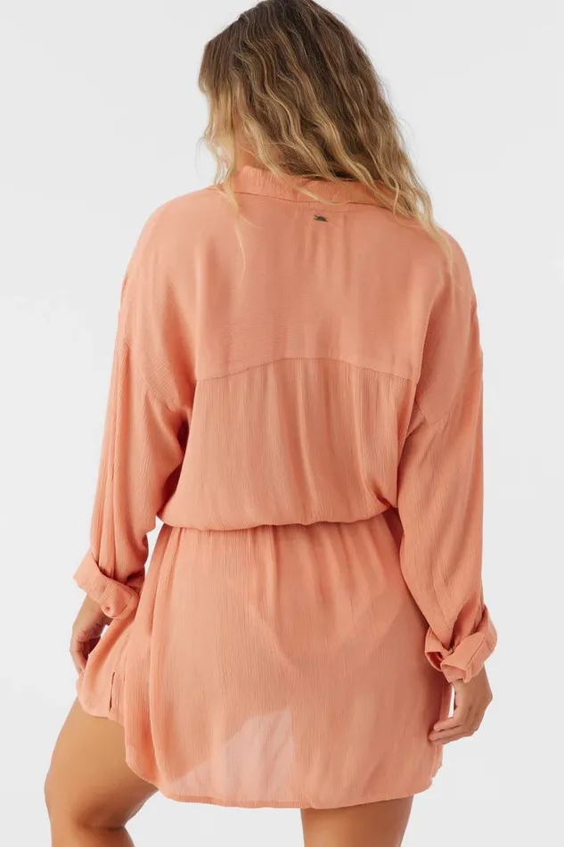 SALTWATER SOLIDS CAMI SWIM COVERUP Canyon Sunset Women O039NEILL Sale