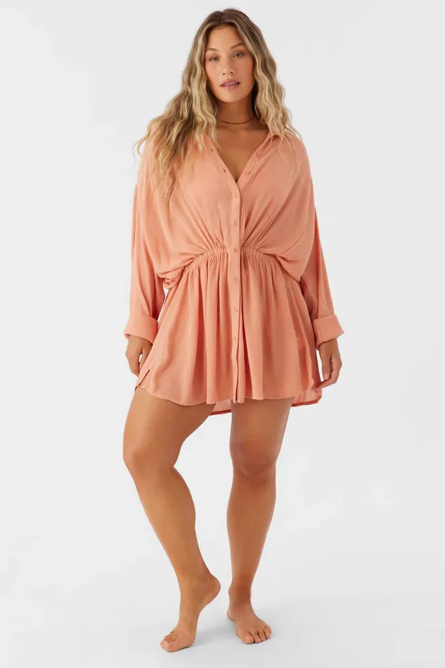 SALTWATER SOLIDS CAMI SWIM COVERUP Canyon Sunset Women O039NEILL Sale