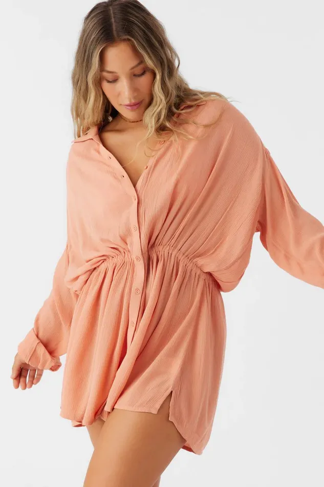 SALTWATER SOLIDS CAMI SWIM COVERUP Canyon Sunset Women O039NEILL Sale