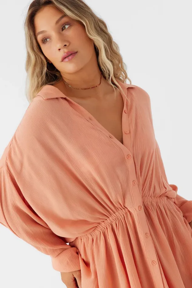 SALTWATER SOLIDS CAMI SWIM COVERUP Canyon Sunset Women O039NEILL Sale