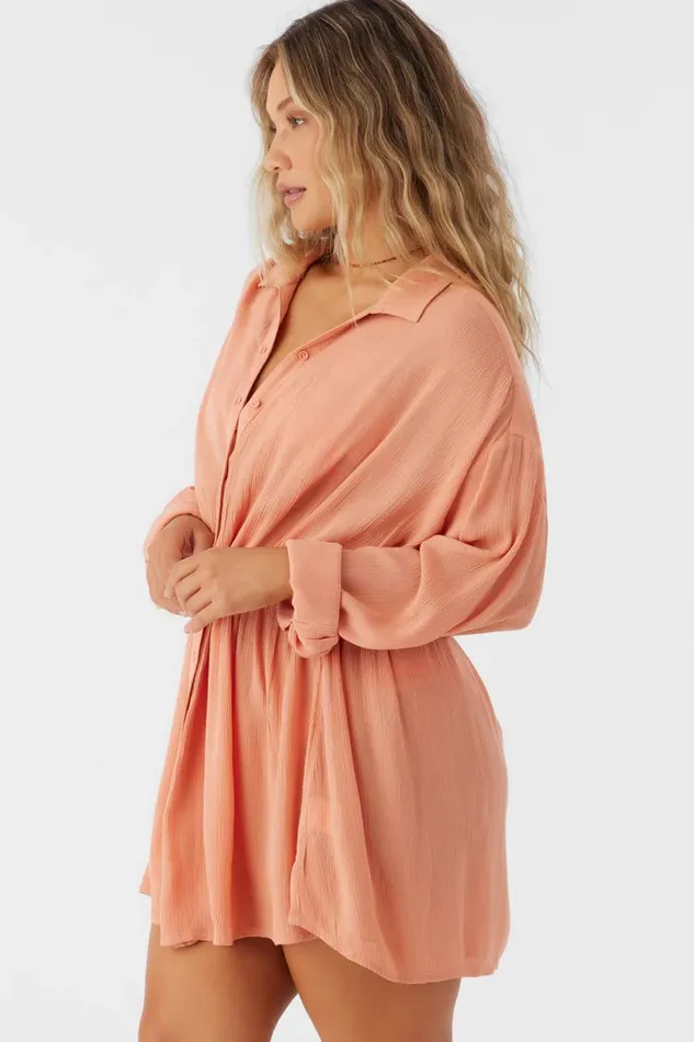 SALTWATER SOLIDS CAMI SWIM COVERUP Canyon Sunset Women O039NEILL Sale
