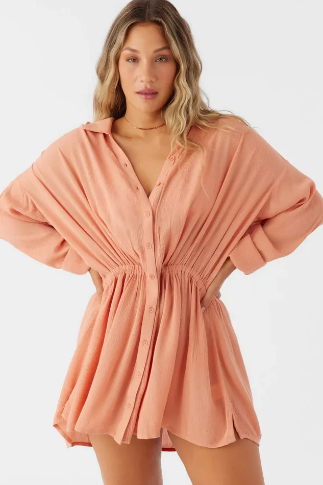 SALTWATER SOLIDS CAMI SWIM COVERUP Canyon Sunset Women O039NEILL Sale