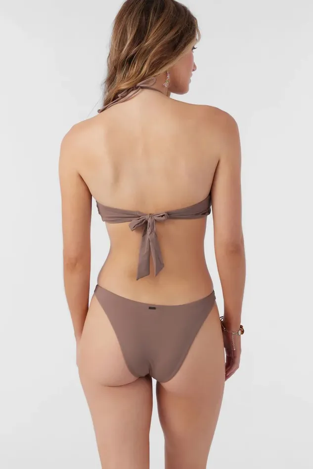 SALTWATER SOLIDS FLAMENCO HIGH CUT CHEEKY BOTTOMS Deep Taupe Women O039NEILL Collections