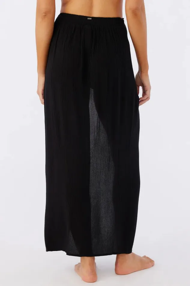 SALTWATER SOLIDS HANALEI MAXI SKIRT COVERUP Black Women O039NEILL Swim