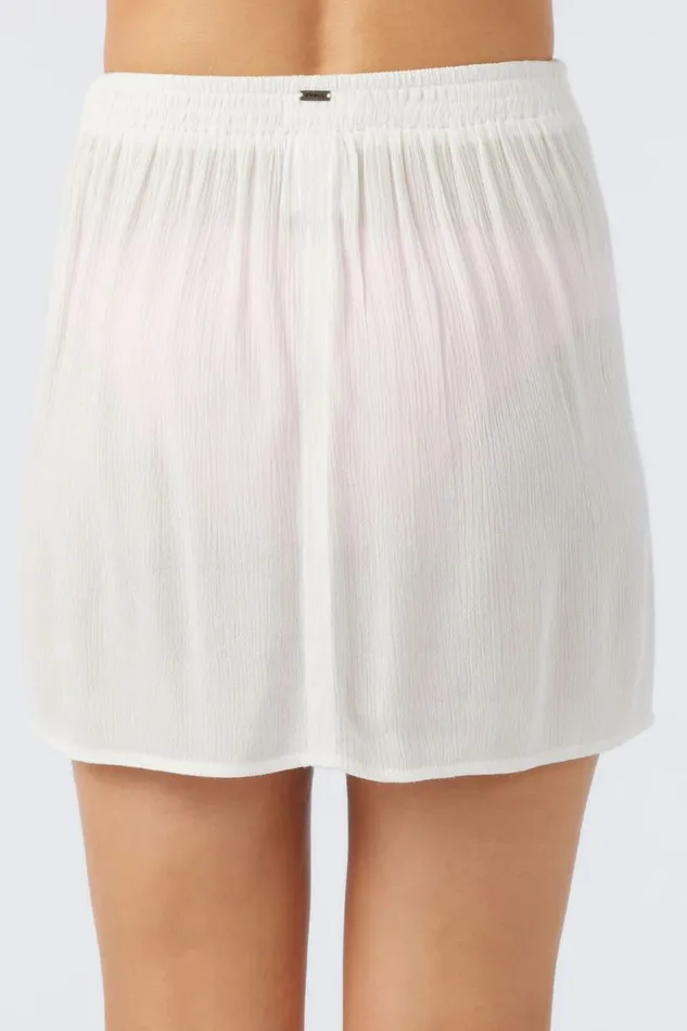 SALTWATER SOLIDS HANALEI MINI COVERUP SKIRT White Women O039NEILL Swim