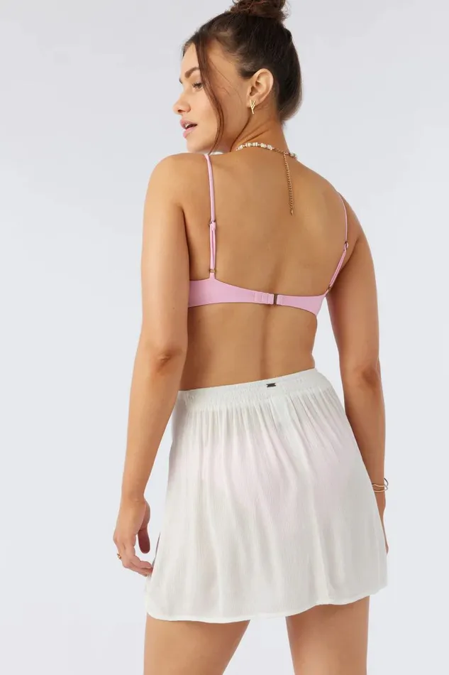 SALTWATER SOLIDS HANALEI MINI COVERUP SKIRT White Women O039NEILL Swim