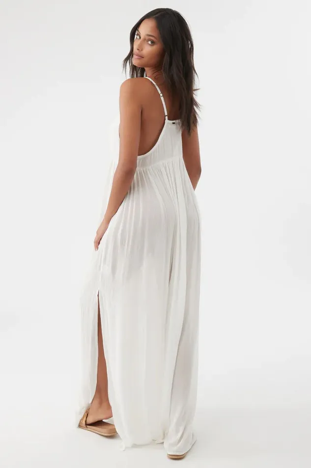 SALTWATER SOLIDS MEL MAXI SWIM COVERUP Vanilla Women O039NEILL Swim