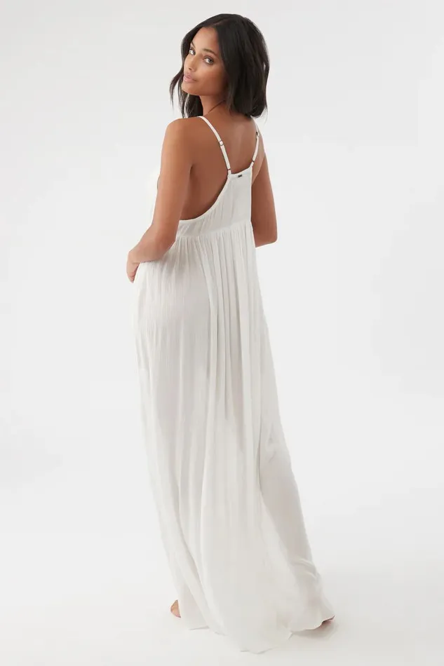SALTWATER SOLIDS MEL MAXI SWIM COVERUP Vanilla Women O039NEILL Swim