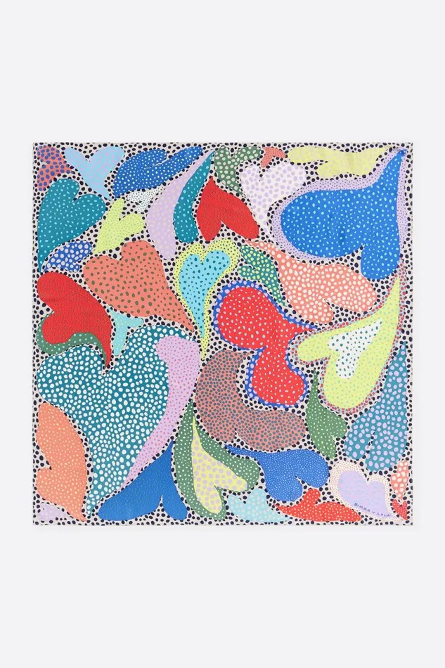 Sand Dots Hearts Scarf Sand Women Bimba Y Lola Scarves
