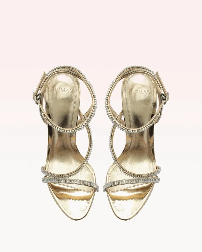Sandals Women Alexandre Birman Leah Zircone 100 Gold