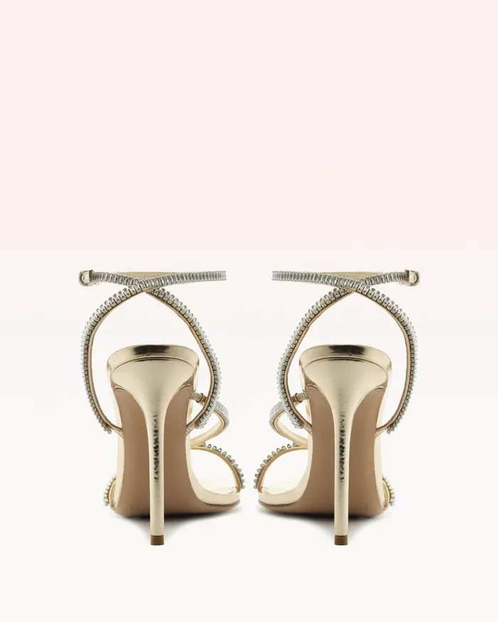 Sandals Women Alexandre Birman Leah Zircone 100 Gold