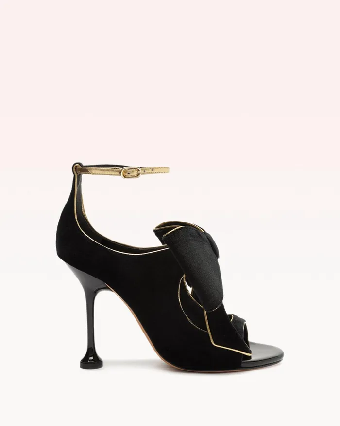 Sandals Women Alexandre Birman Lupita 100 Velvet Black Black